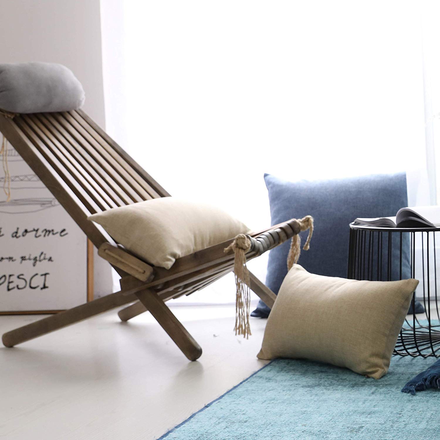 Jute Cushion Cover - Modern Boho Pillow -3