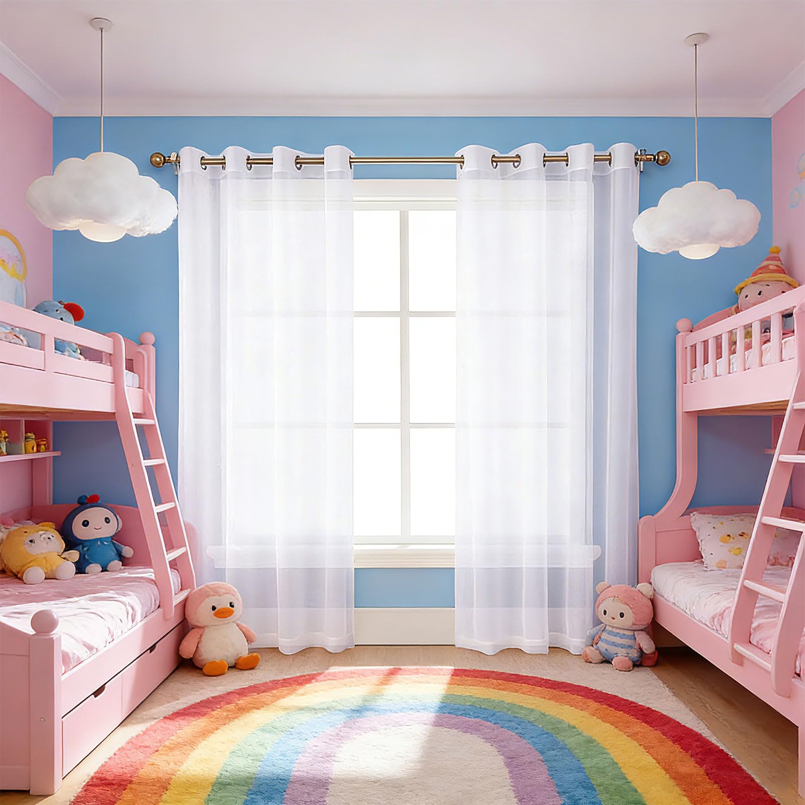 Voilages anti UV 140x295 cm GUOJUN pour protéger la maison