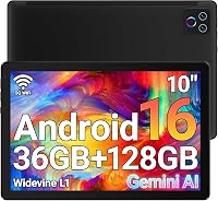 URAO Tablet,10.1" Android 16 Tablet Octa-core 36GB+128GB Dual Camera