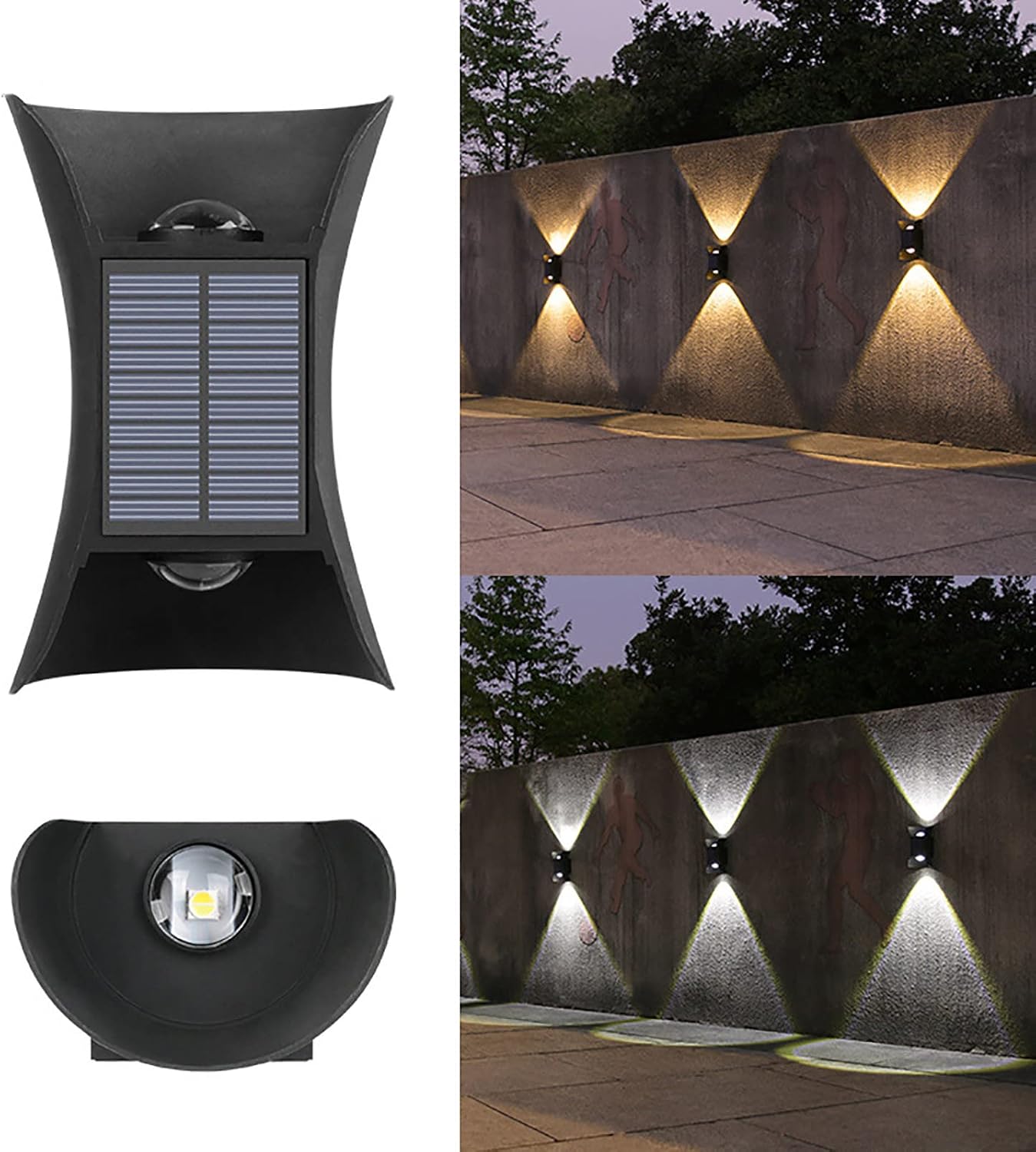 Solar Lights for Outside,Solar Garden Lights Modern Outdoor Wall Lights