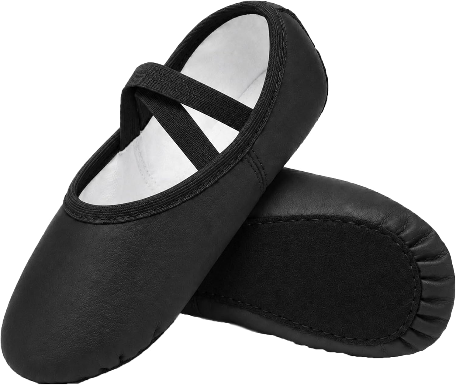 Danzcue Women Ballet Shoes PU Leather Dance Ballet Slippers for Women