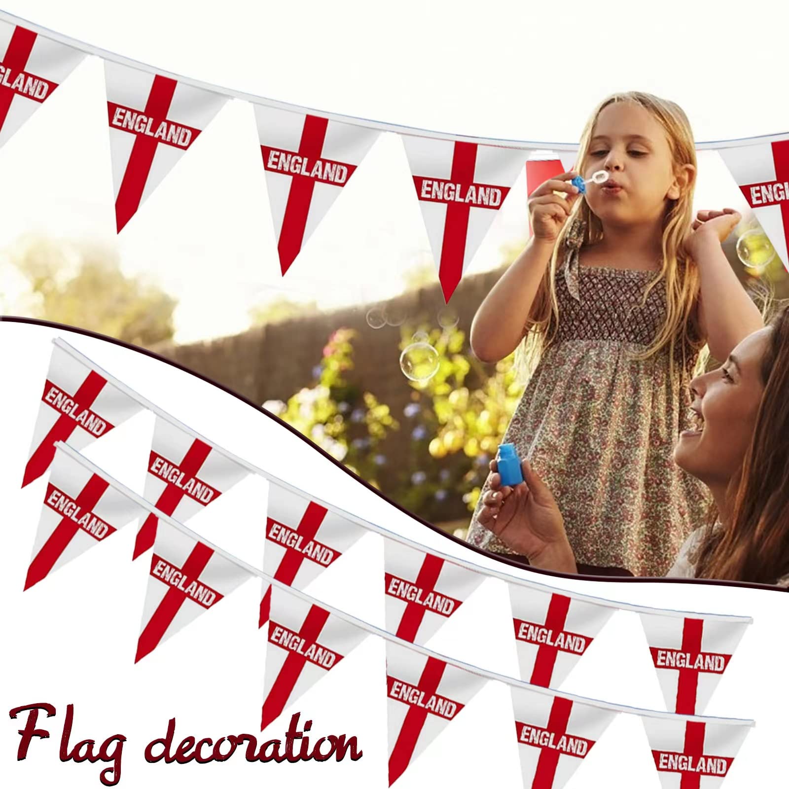 England Wimpelkette 10 Meter – St. George's  Produktbild-Vorschau 2