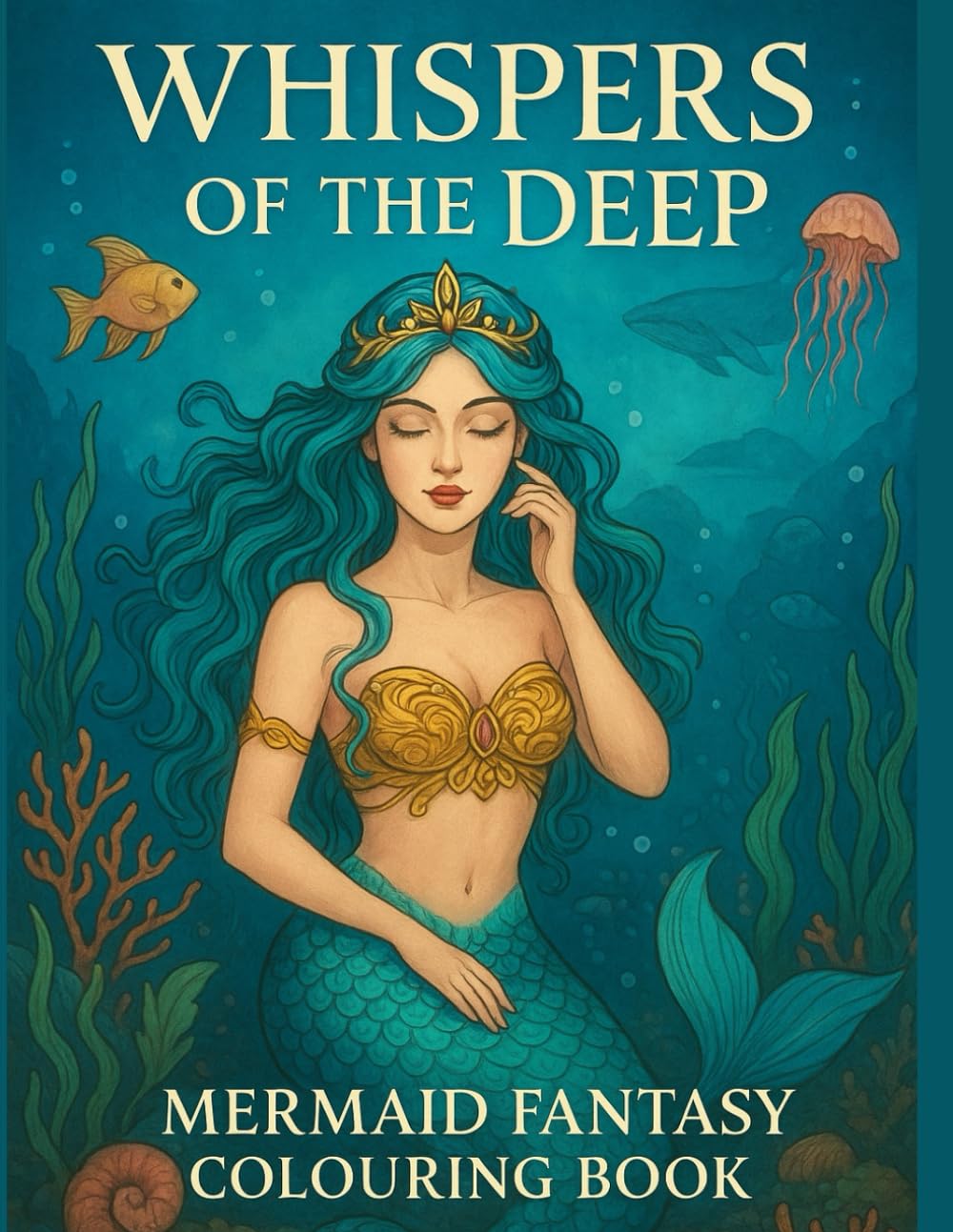 Whispers of the Deep: Mermaid Fantasy Colouring Book