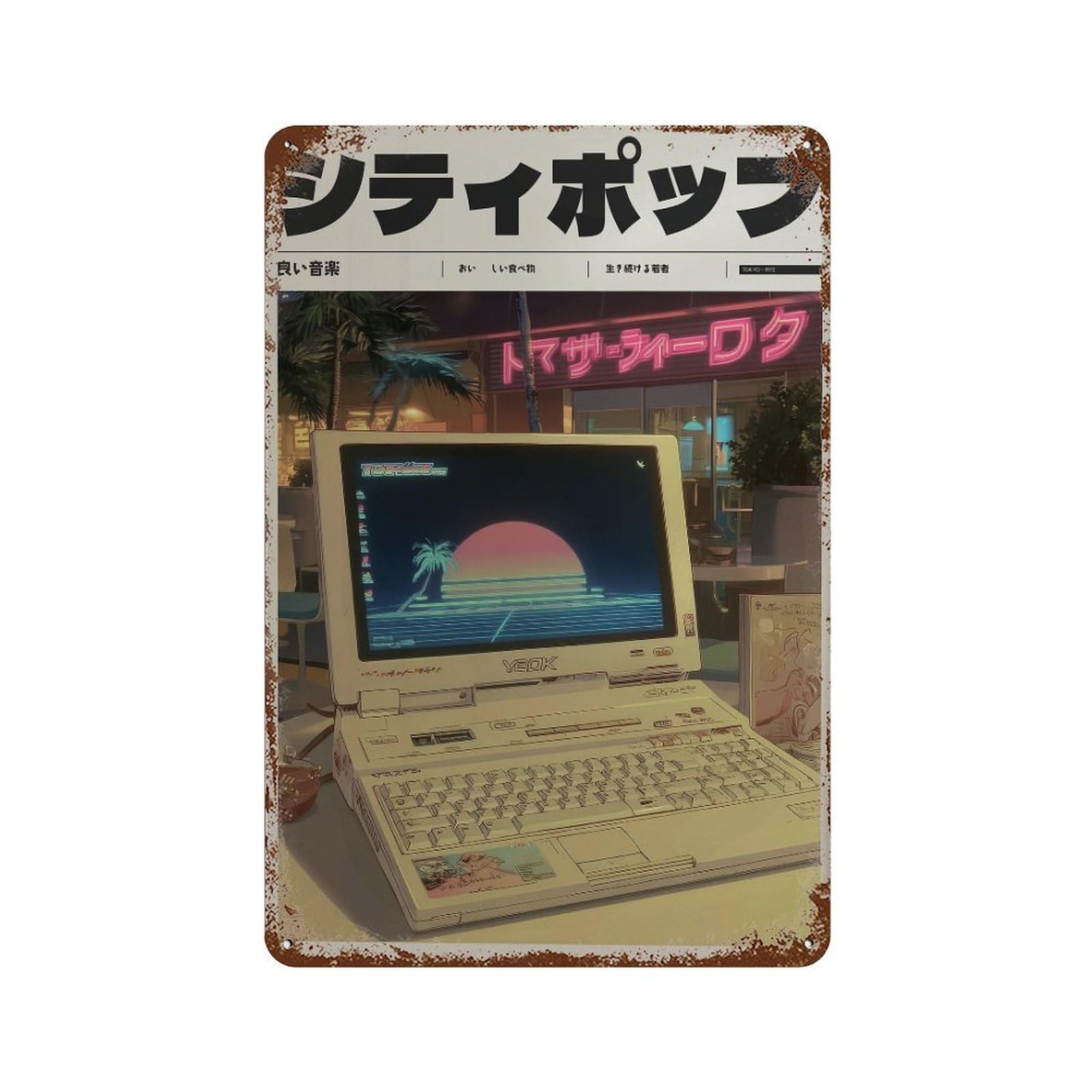 xiaoxiaoshen Retro Laptop. Y2k Indie Wall Decor Art Metal Tin Poster Modern Home Decor Art Home Bar Shop Decorations Vintage Sign 30x20cm