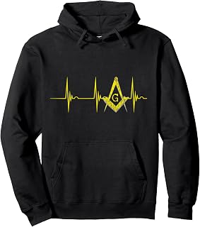 Freemason Heartbeat EKG Pulse Mason Masonic Symbol Of Faith Pullover Hoodie