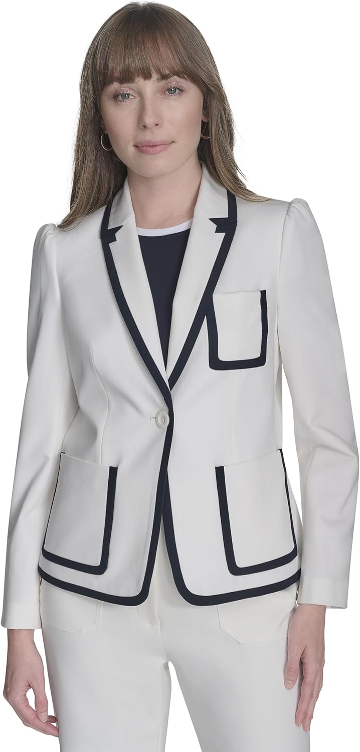 Tommy Hilfiger Women's Long Sleeve Solid Blazer Jacket
