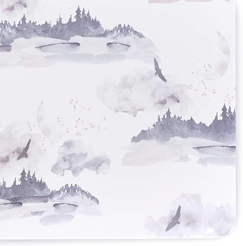 Oilo Sábana para cuna, transpirable, ajustada, jersey de algodón turco, 300 hilos, lavable a máquina, se adapta a cuna estándar (28 x 52 x 6