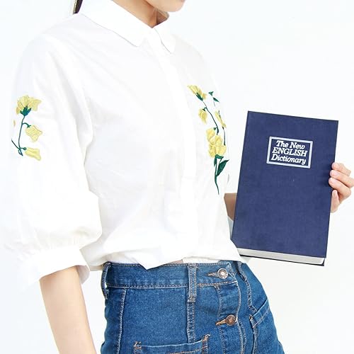 Vista 34 de Jssmst SM-BS04 – Caja fuerte de metal para el hogar con cerradura de combinación en forma de libro como distracción 2017, negro