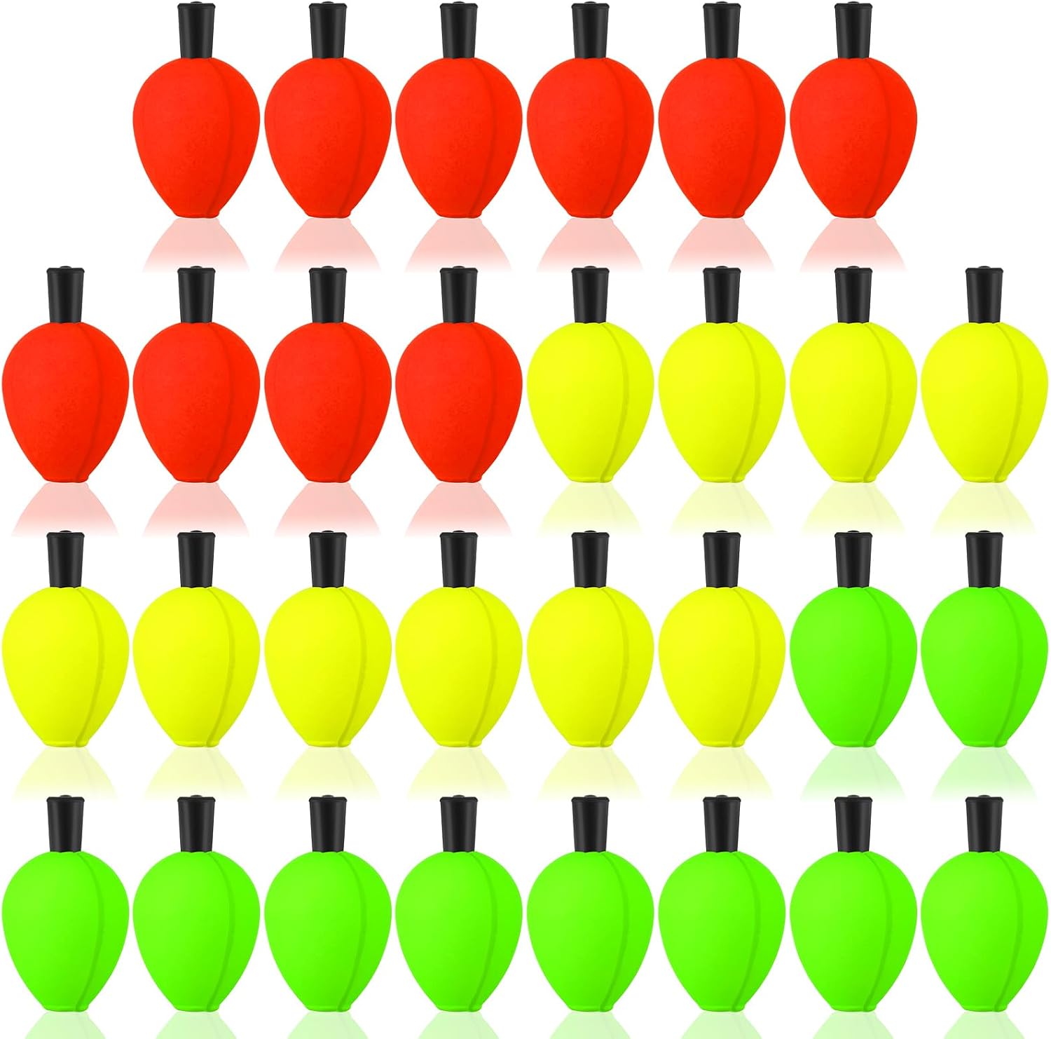 30 Pcs Trout Float Foam Teardrop Strike Fishing Bobbers Fishing Floats Fly Fishing Strike Indicators for Trout Offshore Saltwater Freshwater