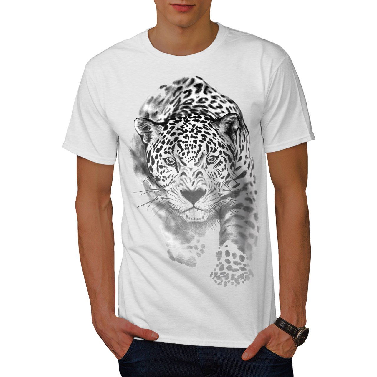 Cougar Killer Cat Mens T-Shirt, Graphic Printed Tee 9737