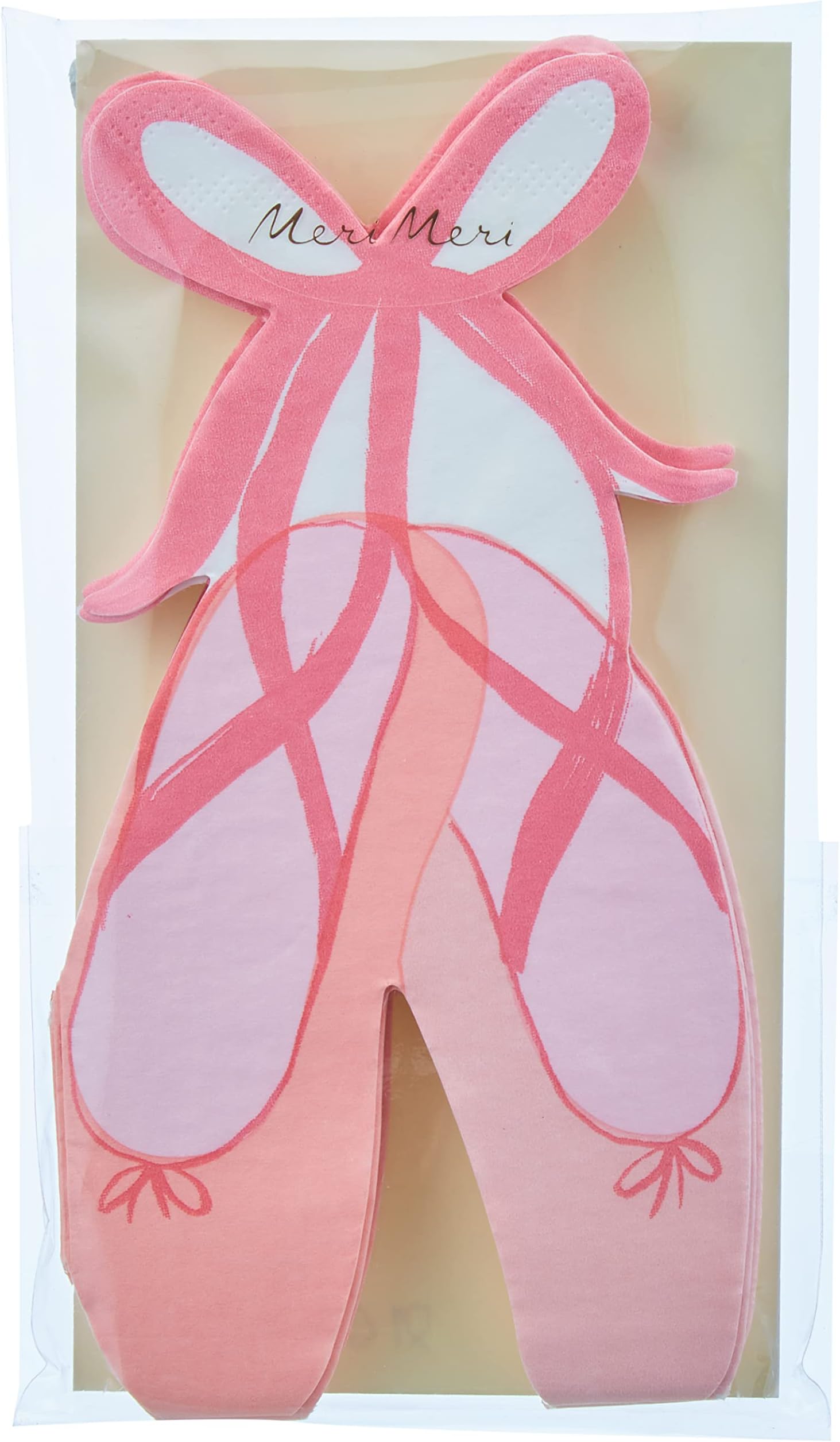 Ballerina Party Napkins Pack of 16 โ Ballet Slipper-Shaped 3-Ply Paper Napkins, Pink, Eco-Friendly FSC Mix, Elegant Decorative Napkins for Birthday & Dance Parties