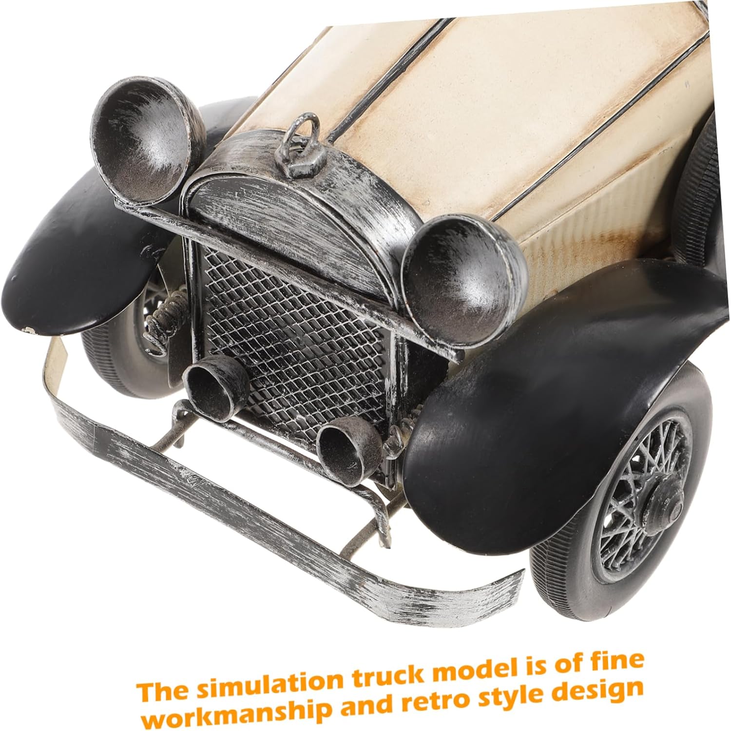 Vintage Iron Truck Model for Classic Car Lovers Home Office Decor Iron Truck Adornment