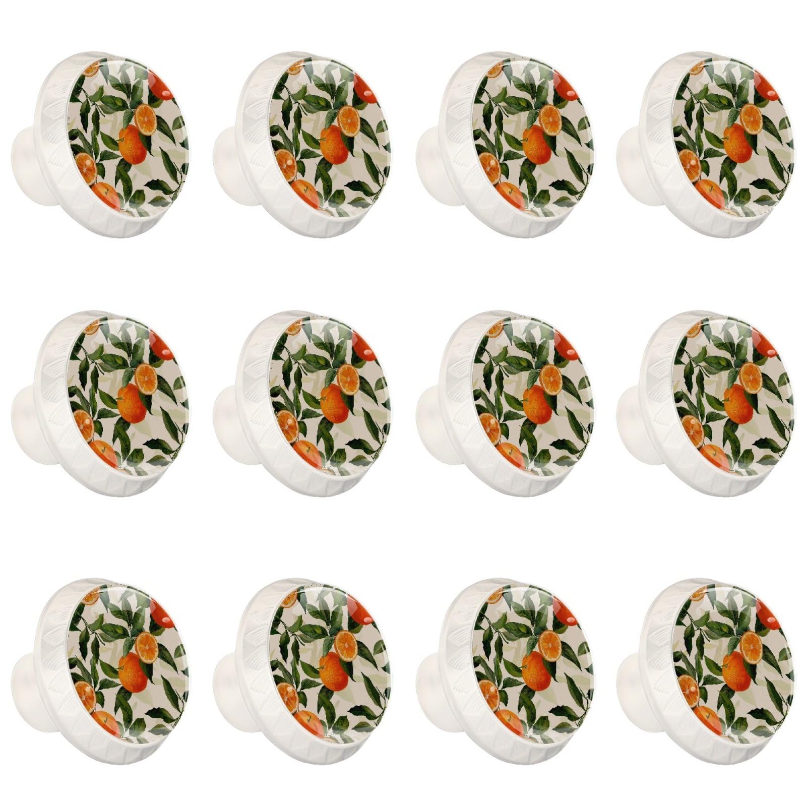 Boutons de tiroir ronds en verre cristal lot de 12 pour armoire