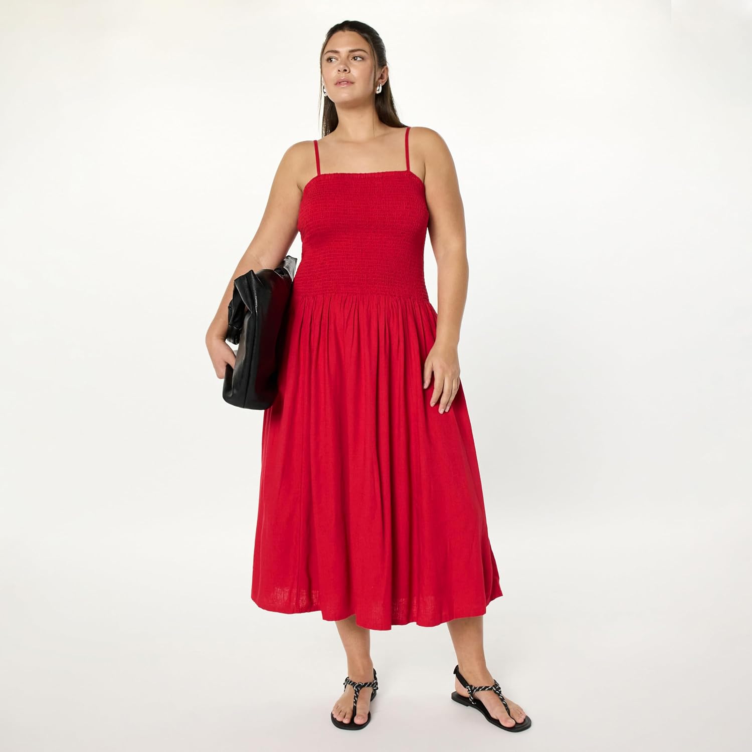 The Drop Womens Florencia Smocked Bodice Linen Maxi Dress - Image 7