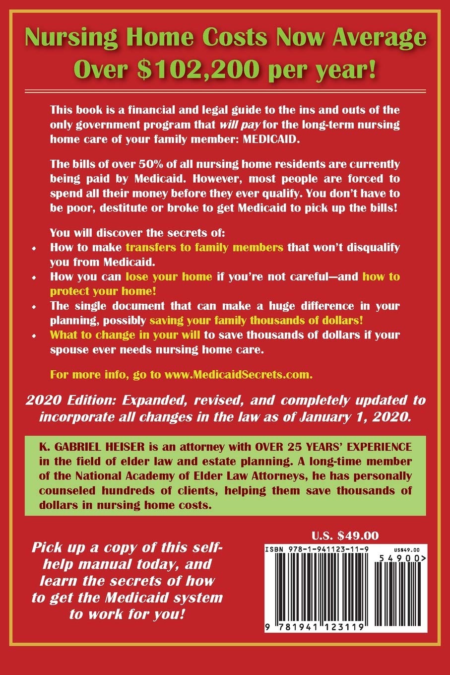 How to Protect Your Family's Assets from Devastating Nursing Home Costs: Medicaid Secrets (14th Ed.)