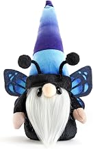 Hug Feel The Love - Blue Butterfly Gnome - Murphy, Plush Gnome Decor, Swedish Gnome Ornament Tomte, Pocket Pal Gnomie Gift Figurine, 9 Inches