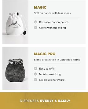 Friction Labs Gym Chalk Magic Ball, PRO Ball (Chalk Bag Sock) | Non-Toxic Climbing Chalk for Bouldering, Gymnastics & More