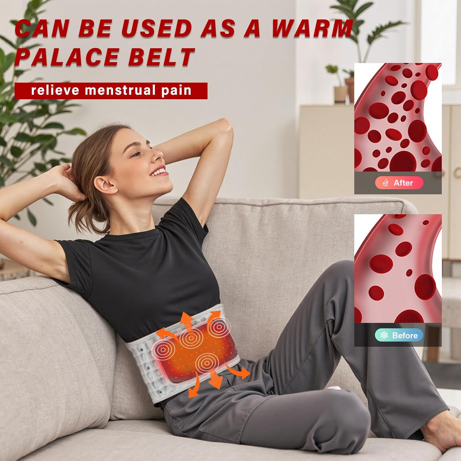 Nuviol 3-in-1 Back Therapy Belt, 2025 New Lupps 3-in-1 Back Belt, Decompression Back Belt with Red Light Heating and Massage, Spinal Lumbar Woman Men Heating Pad (Hand Pumps)