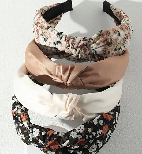 Diademas anudadas para mujer, estilo bohemio, a la moda, con nudo superior para niñas, diadema de nudo ancho, accesorios para el cabello