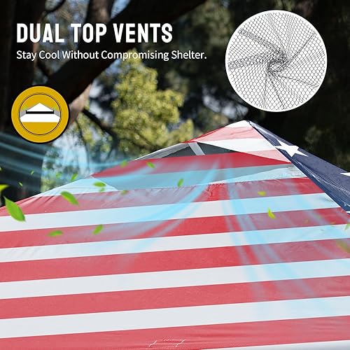 Miniatura 187 de CROWN SHADES - Toldo plegable instantáneo con bolsa de transporte para exteriores, 10 x 10 pies Azul