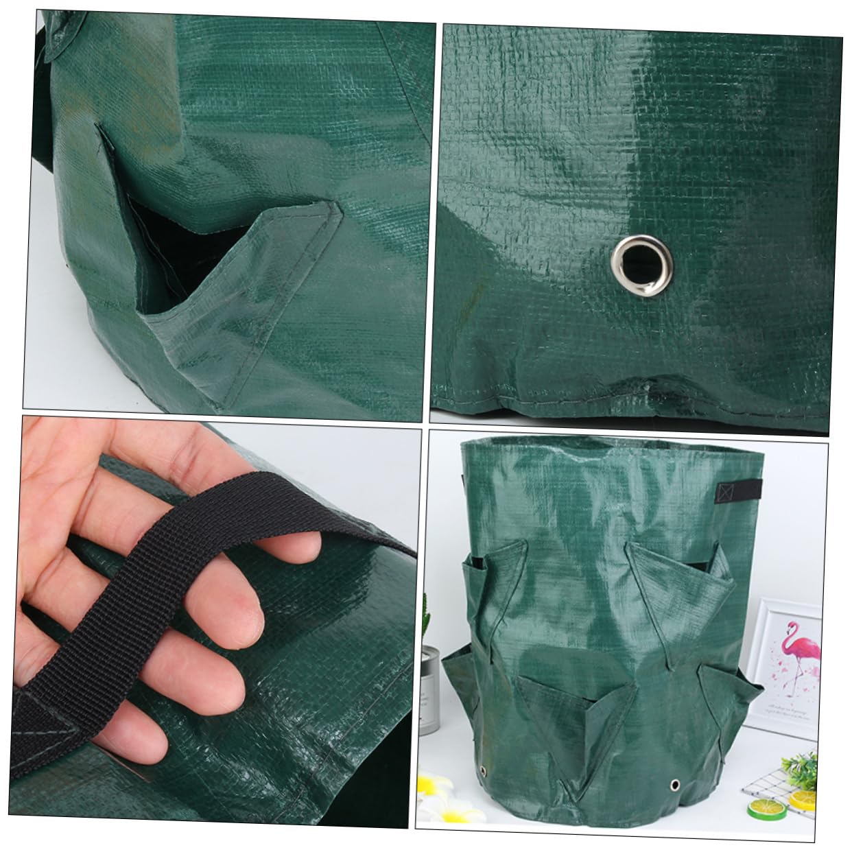 Toddmomy 2 Series Bolsa De Crecimiento De Plantas Colgante PE De Jardín Fresas Y Verduras 2 Piezas*2