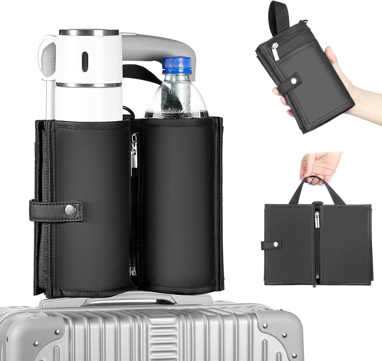 Luggage Cup Holder Travel Drink Bag for Suitcase Portable