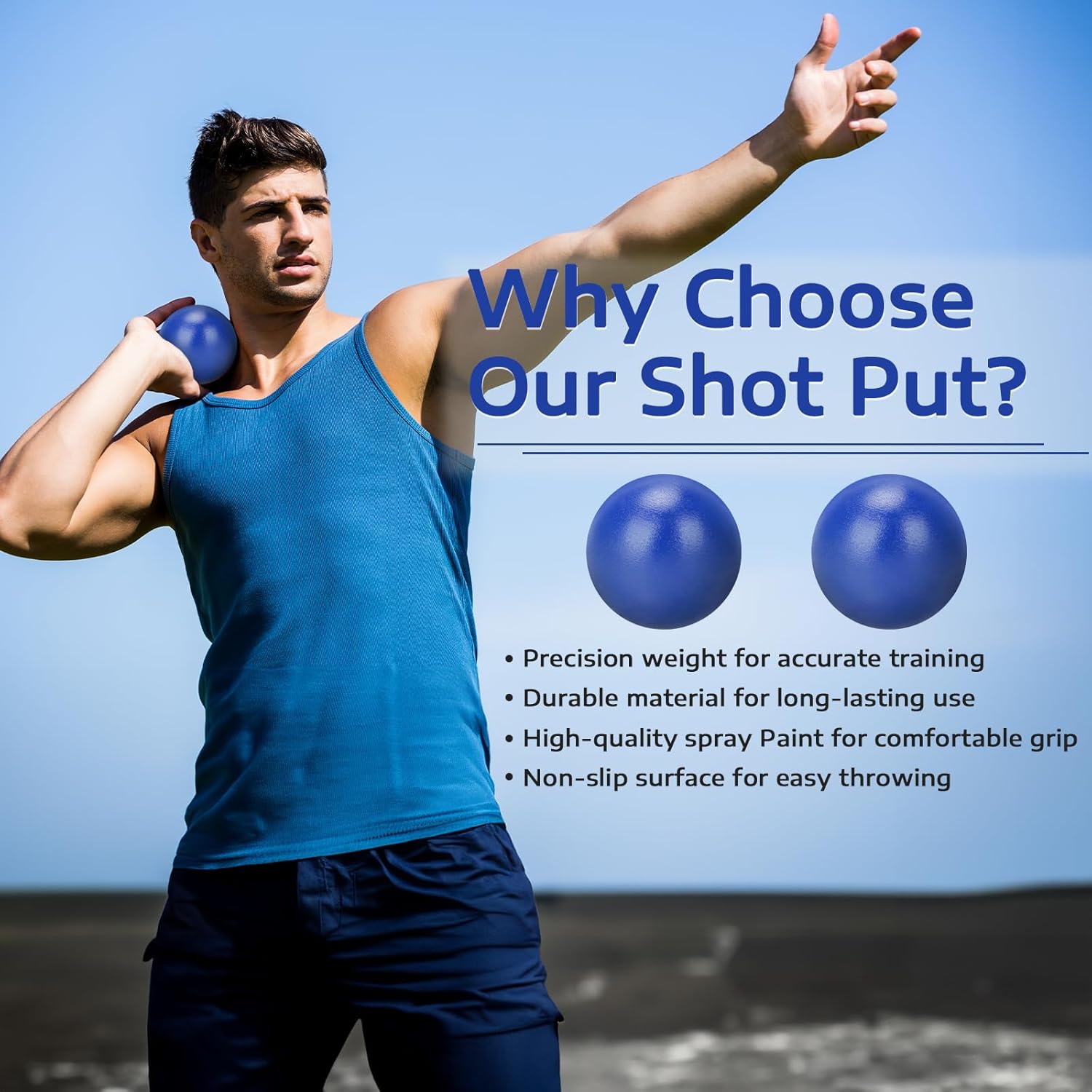 2 Pack Iron Shot Put Set Shot Put Ball 8lbs Sport Track and Field Weight Balls for Outdoor High School Practice Throwing