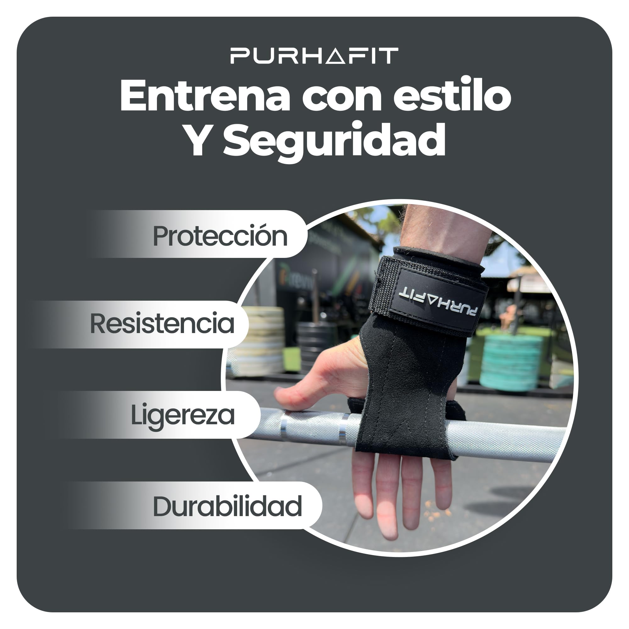 Calleras PurhaGrip | Calleras para Crossfit cómodas y Resistentes | Protección Superior y Ajuste anatómico para Mujer y Hombre en Entrenamientos de Fuerza y Alta Intensidad