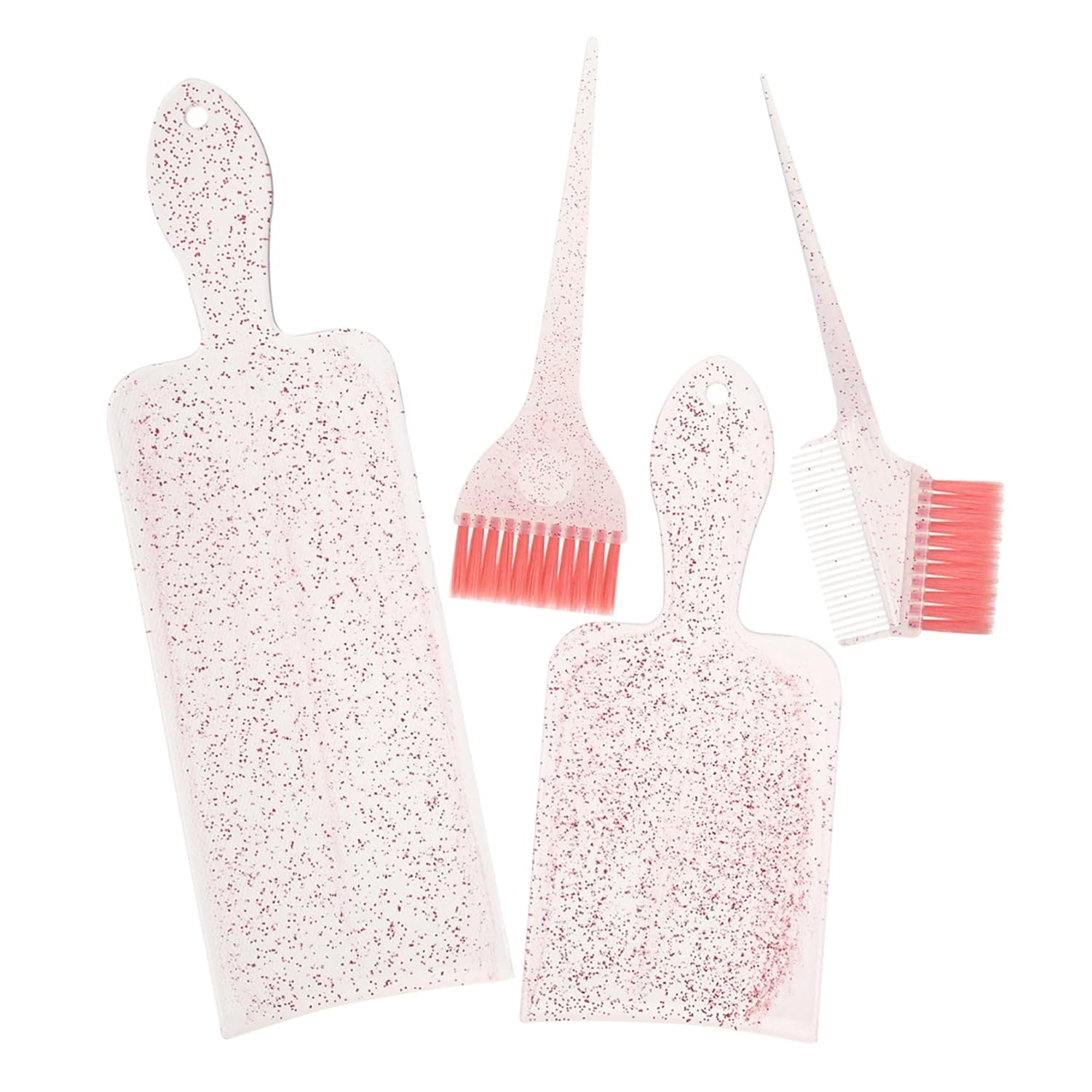 Vaguelly Pearlescent Hair Dye Kit Highlighting Brush Hair Coloring Paddle and Comb Set for Balayage Suitable for Professional and Home Use