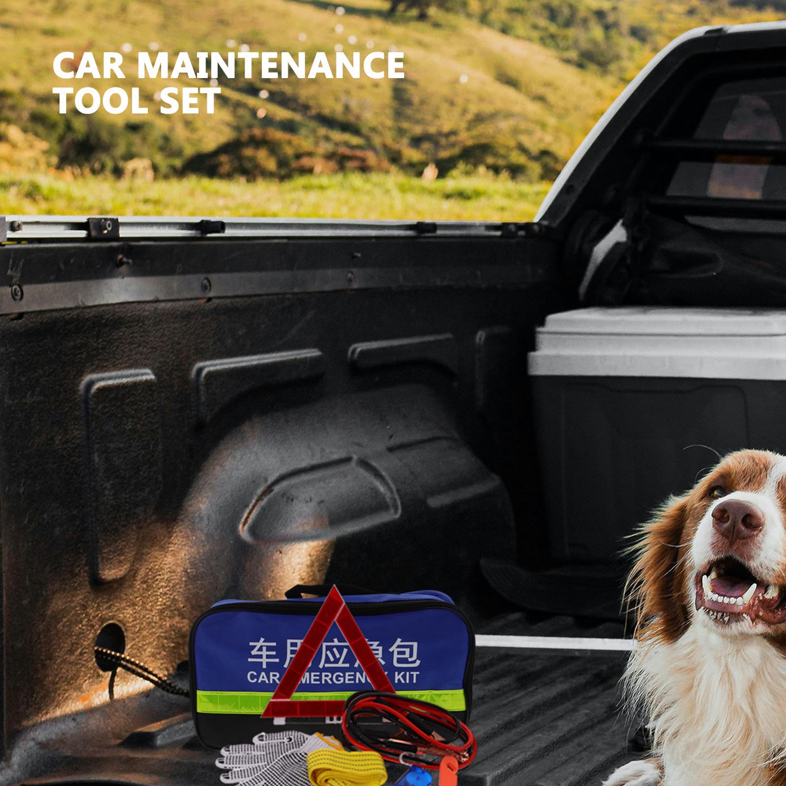 Zerodeko Ensemble D'outils Multifonction pour Voiture en Abs, Caoutchouc et Métal, 1 Set Prêt pour Inspections et Urgences Véhicules