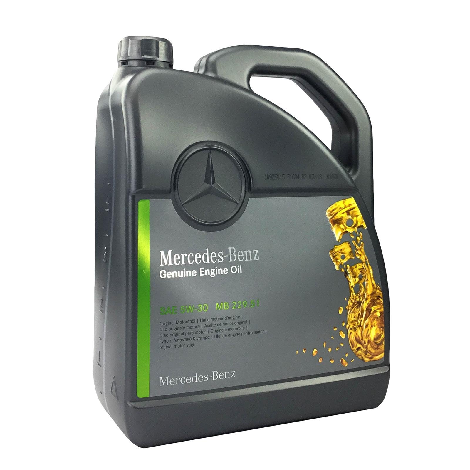 Mercedes-Benz Aceite de motor original 5W-30 MB 229.51 10 litros