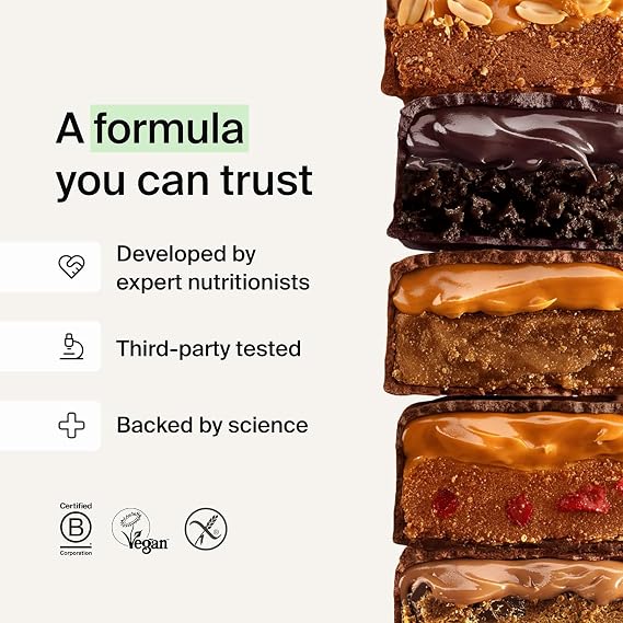 Huel Complete Nutrition Bar, 15 x 55g Bars, Selection Box, High Protein Bar, Plant-Based Protein Bars, Low Sugar, High Fibre, High-Protein Snack with Vegan Chocolate, Under 210 Calories