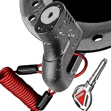 Motorcycle Lock Heavy Duty Anti-Theft Cable Lock with Key Heavy Duty Bike Lock Mini Lock Wheel Disc Brake Lock for Adult Bicycle and Cable Accessories Black