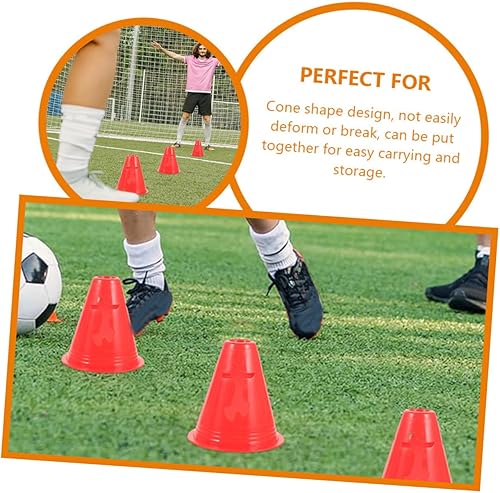 Miniatura 8 de 20Pcs Sports Training Cones High PE Agility Markers for Soccer Football Basketball Roller Skating Practice Flat Base for Stable Outdoor Indoor Drills