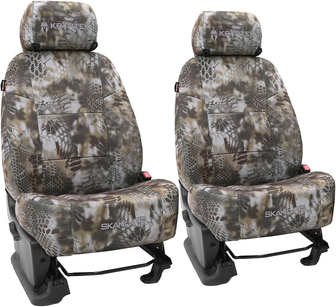 ShearComfort Front Seats Custom Kryptek Neo-Supreme Seat Covers Compatible with Hummer H3 (2006-2010) in Kryptek Neo-Supreme Banshee for Buckets w/Adjustable Headrests
