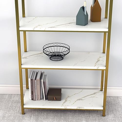 Miniatura 6 de Decotalk Papel de contacto de 200 x 17.7 pulgadas, papel de contacto de mármol dorado blanco, papel de contacto de mármol para encimera,