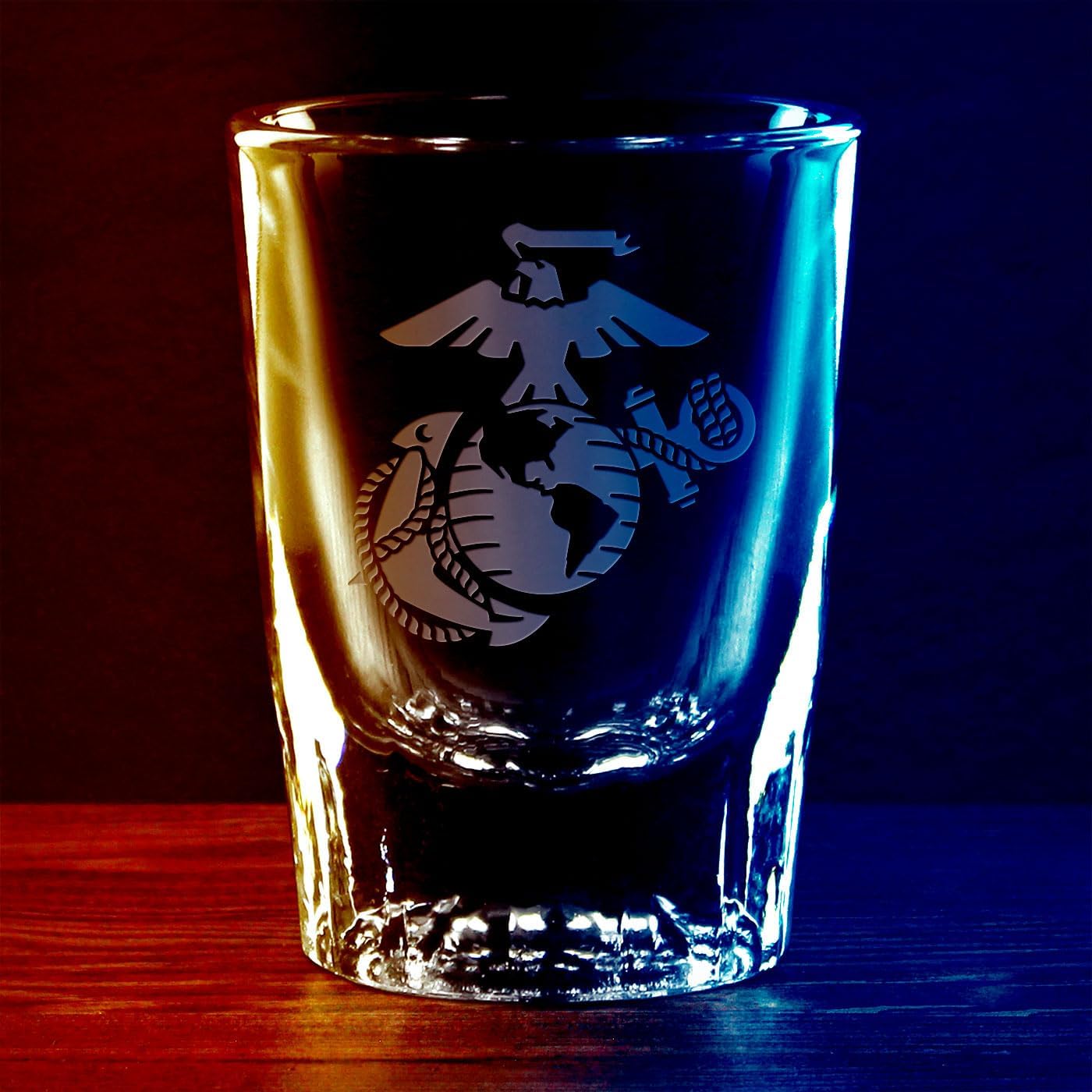 7.62 Design U.S. Marine Corps Eagle Globe & Anchor Deep Etched 1.5 oz. Shot Glass