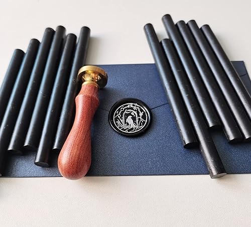 Miniatura 3 de Seal - 12 barras de cera para sellar cera con pistola de pegamento, palitos de cera para sellar cera, ideales para tarjetas, sobres, envoltura de