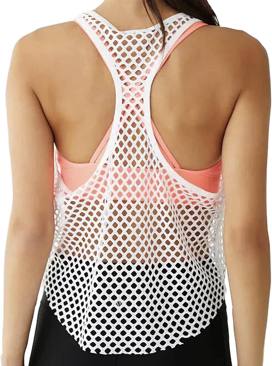 CLOZOZ Fishnet Tank Tops Mesh See Through Tops for Women Trendy Sheer Scoop Neck Sleeveless Going Out Tops - Image 4