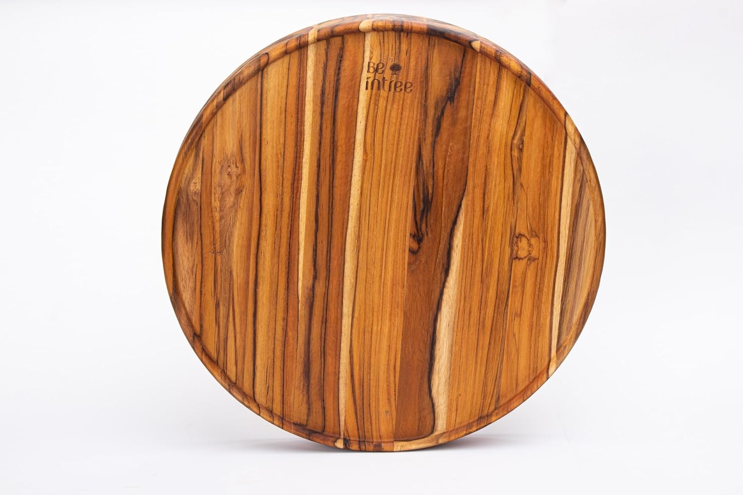 End Grain Rotating Serving Board – Premium Teak Charcuterie Board with Smooth 360° Rotation - Wooden Boards Ideal for Cheese, Appetizers, & Kitchenware - 17"x 2"