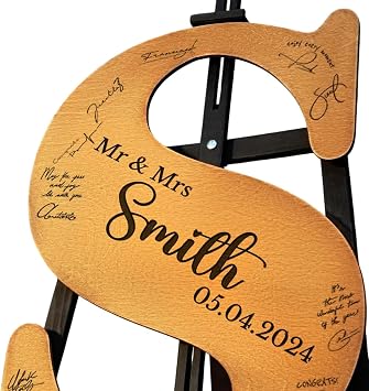 Wooden Letter Wedding Guest Book Alternative, Wedding Ceremony Sign, Custom Monogram Wedding Guestbook Sign, Personalized Wooden Letters XLarge - 27" x 36"