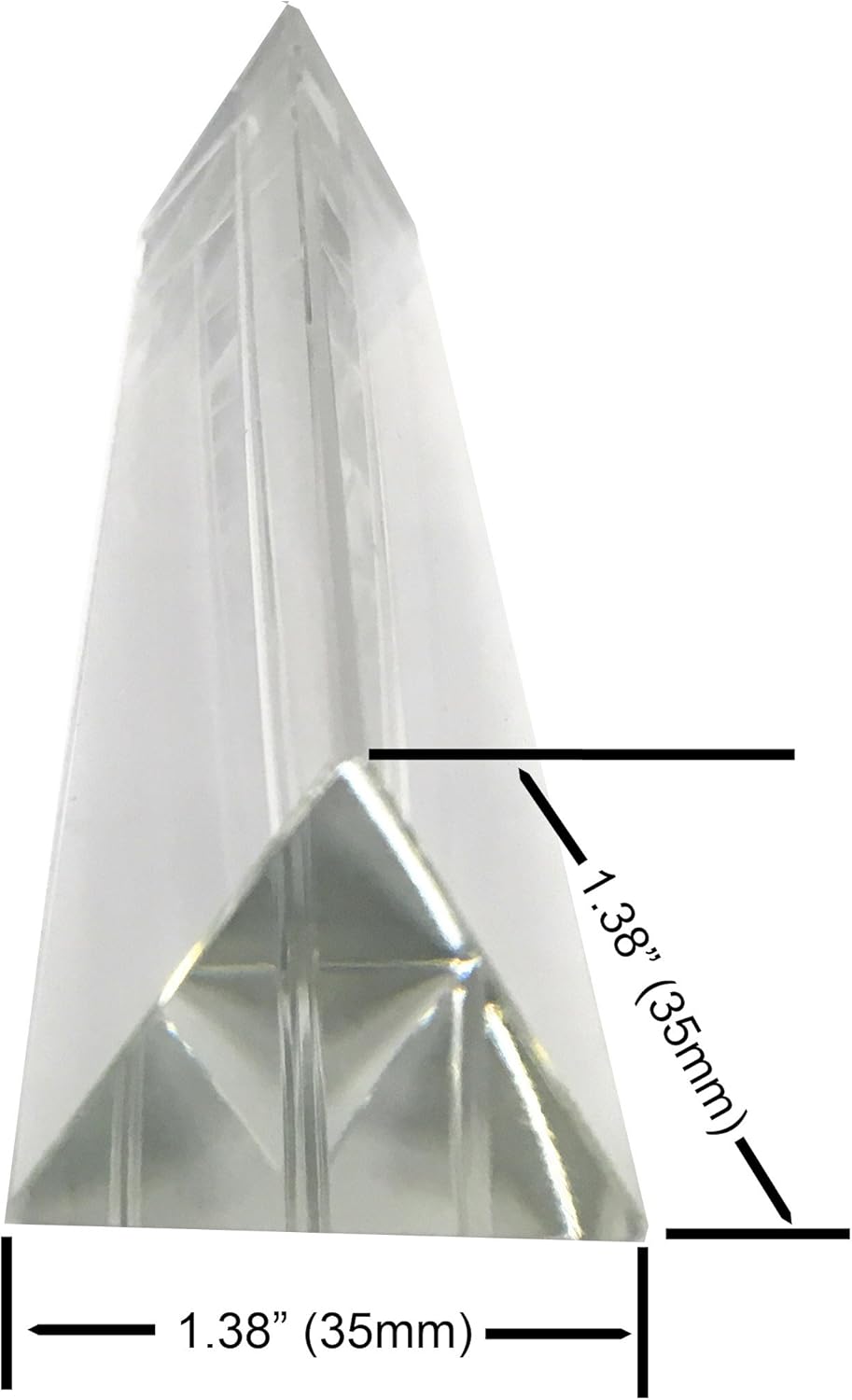 Amlong Crystal 2.5 inch Optical Glass Triangular Prism for Teaching Light Spectrum Physics and Photo Photography Prism, 60mm