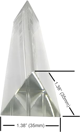 Miniatura 15 de Prisma triangular de vidrio óptico Amlong Crystal de 4 pulgadas para la enseñanza del espectro de luz, 100 mm