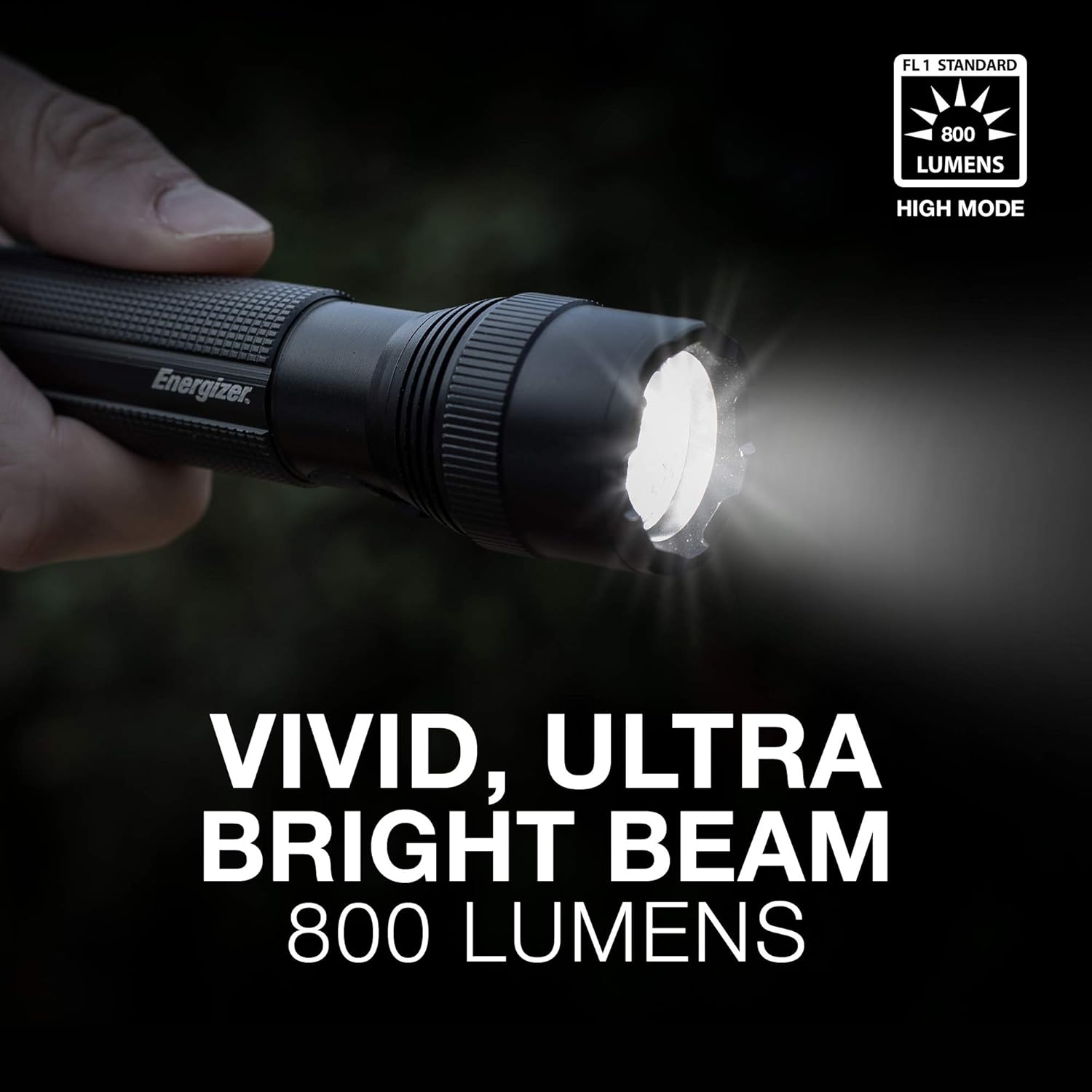 Energizer TAC R 800 Rechargeable Flashlight, 800 Lumens, IPX4 Water-Resistant, Aircraft-Grade Aluminum Tactical Flashlight, Outstanding Outdoor, Indoor and Emergency LED Light : Everything Else