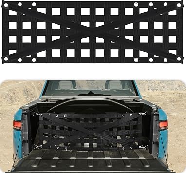 Tailgate Net with Adjustable Buckle Straps, 54"x17.7" Tailgate Cargo Net for Truck Bed, Perfect for Jeep, Pickup, Truck, Chevrolet, Ford Black