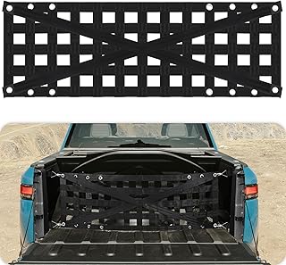 Tailgate Net with Adjustable Buckle Straps, 54"x17.7" Tailgate Cargo Net for Truck Bed, Perfect