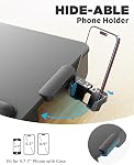 SAIJI Ordinateur portable, ordinateur portable portable pour lit - Jusqu'à 17" portable & MacBook,Table de rangement légère avec tiroir de rangement, bureau Lap avec coussin, bureau d'ordinateur Lap pour ordinateur portable
