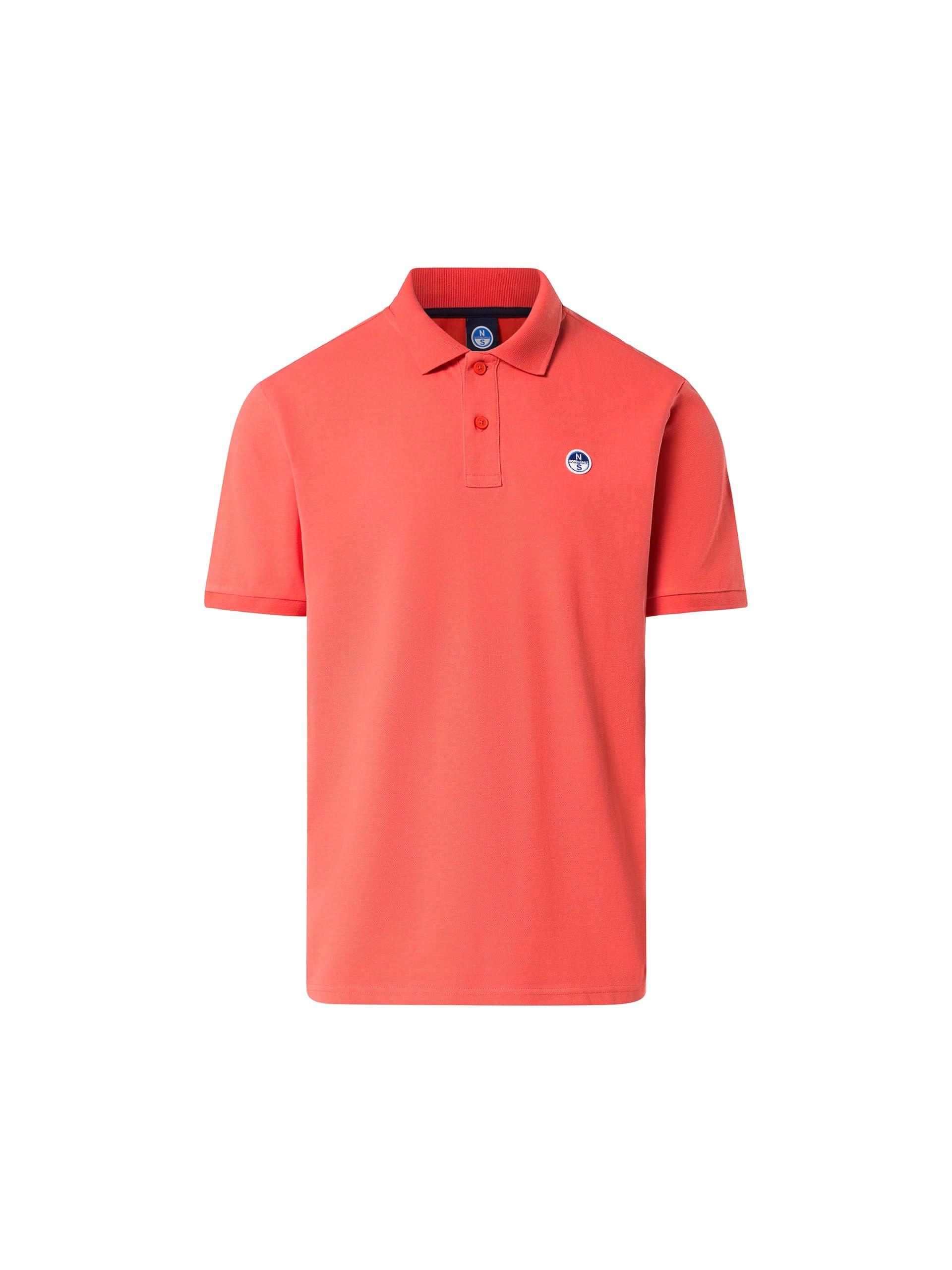 North Sails Men's Polo Shirt in Cotton Pique with Short Sleeves - Regular Fit, Paprika, M