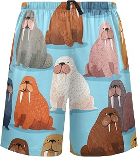 Pajama Shorts for Men, Men's Pajama Bottoms Sleep Shorts with Pockets