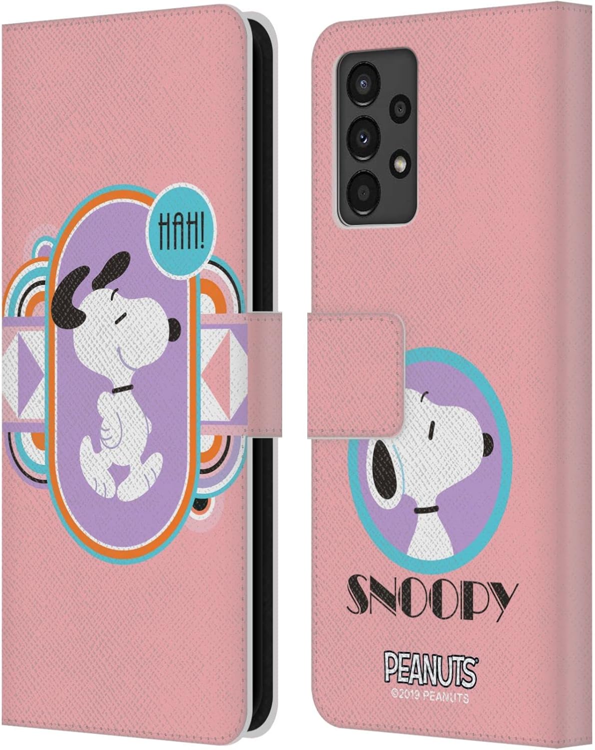 Head Case Designs Officially Licensed Peanuts Pastels Snoopy Deco Dreams Leather Wallet Case Compatible with Samsung Galaxy A13 (2022)